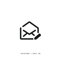 Email Edit Icon. Editable Stroke
