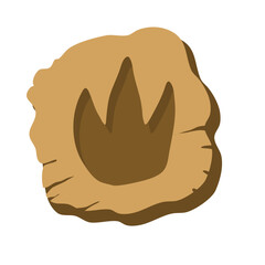 Ancient dinosaur footprints  fossil