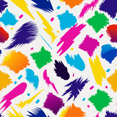 Expressive and colorful abstract brushstroke pattern with artistic flair.
