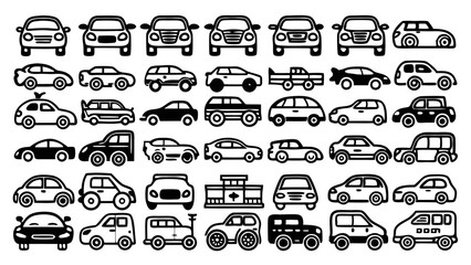set of transport icons
