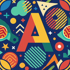 seamless pattern with a set of  doodles