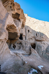 The scenic views of Selime Castle which is the largest and most elaborate cave complex in...