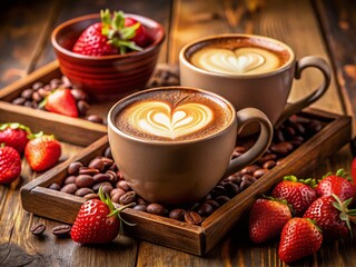 Romantic Valentine's Day Coffee Date: Heart-Shaped Latte Art & Chocolate Treats