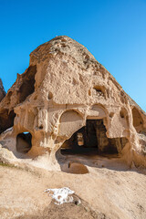 The scenic views of Selime Castle which is the largest and most elaborate cave complex in...