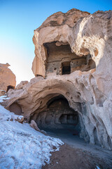 The scenic views of Selime Castle which is the largest and most elaborate cave complex in...