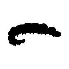 Nature insect. Larva summer