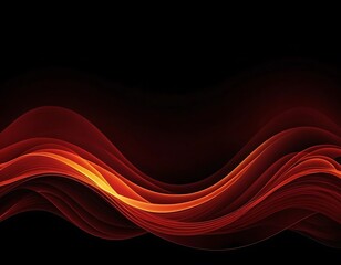 Obraz premium Abstract Red and Orange Wave Design
