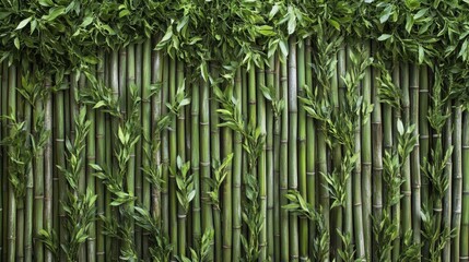 Tranquil Bamboo Haven: Serene Spa Background with Lush Green Tones