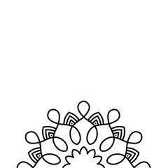 Obraz premium Line Guide for Coloring Book Pages. Oriental Mandala Vector