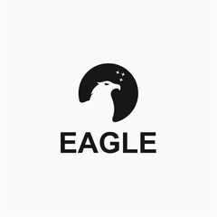 Eagle and circle smple and modern logo