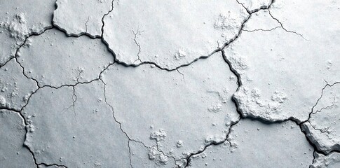 Obraz premium Silver grunge texture with uneven white cracks and splashes on a medium gray background, abstract effect, luxury, texture effects, splash