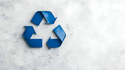 Recycling symbol art minimalist design graphic content modern environment close-up view sustainability concept