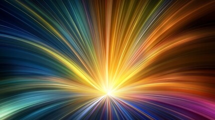 Obraz premium Abstract Colorful Radiating Light Rays Design