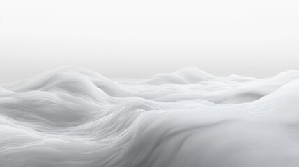 Obraz premium Abstract grayscale landscape with soft, flowing hills and valleys.