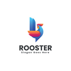 Rooster Gradient Colorful Logo