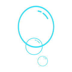 Hand drawn doodle of soap bubbles and foam in the air, Fizzy, soap foam, bath or soda. Icons for water and soda. Flat isolated on white background vector illustration