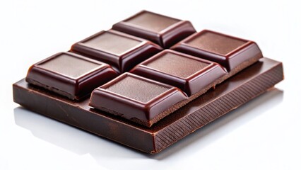 Smooth Chocolate Texture, Isolated White Background - Minimalist Food Photography