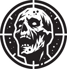 Modern abstract symbol logo icon design zombie halloween emblem mascot horror ghost