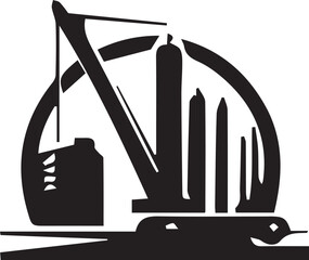 Modern abstract symbol logo icon design mascot emblem construction mining industry company