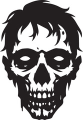 Modern abstract symbol logo icon design zombie halloween emblem mascot horror ghost