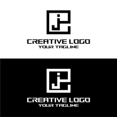 creative letter logo ej design vector