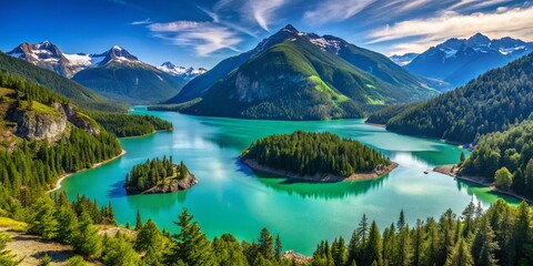 Stunning Diablo Lake Panorama: North Cascade Highway Overlook