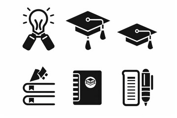 Education Icon, Simple Logo Minimalism