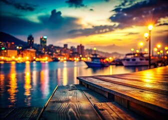 Fototapeta premium Summer Travel Night Photography: Dark Moody Background with Copy Space