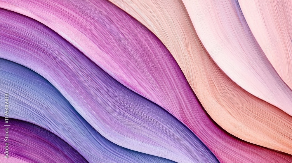 Aufkleber vibrant fluid wave pattern in gradient color backdrop for digital art wallpaper or branding design