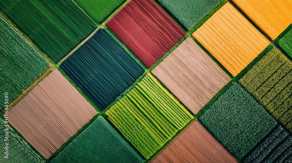 Poster vibrant geometric abstract pattern with colorful tile textures and shapes