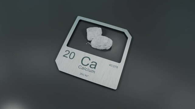 Animated Calcium Specimen with Periodic Data