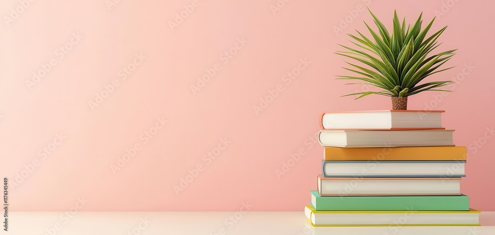 Poster online learning and e-learning. a serene digital portfolio glowing with recently earned certificatio