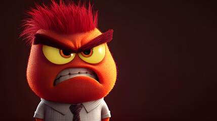 Fototapeta premium angry face with copy space 