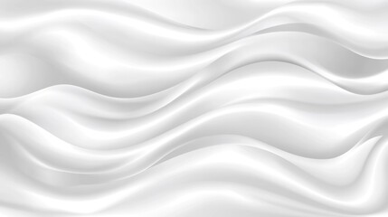 Obraz premium Abstract white wavy fabric texture background.