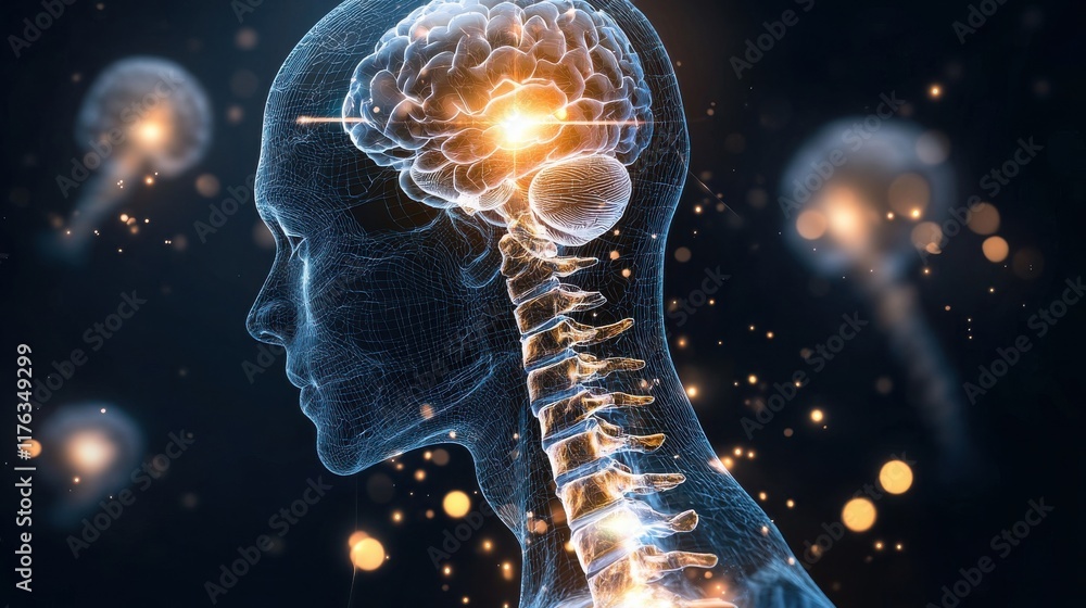 Aufkleber illuminated brain exploring the mysteries of cognition and intelligence