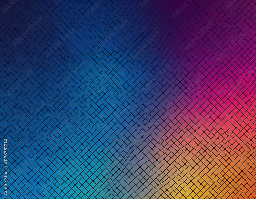 Poster abstract grid pattern on gradient background