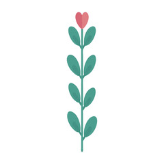 Fototapeta premium Cute Flower with branches illustration