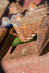 sickle sections and guards on a bean head