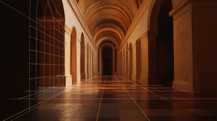 Fototapeta premium Subtle use of alignment lines or grid overlays for precision. 