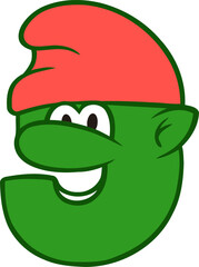 Dwarf Letter Alphabet Vector Element J