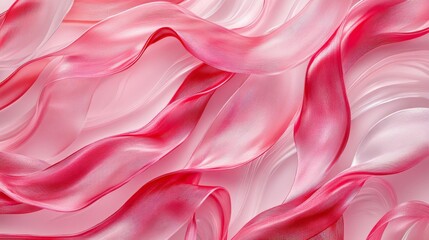 Obraz premium Abstract Pink and Red Fabric Swirls Design