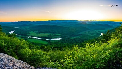 landscape with mountains