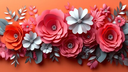 Coral Radiance 97th Anniversary written on a vibrant coral background with bold white lettering and minimalist silver accents, featuring soft floral elements for a modern touch.