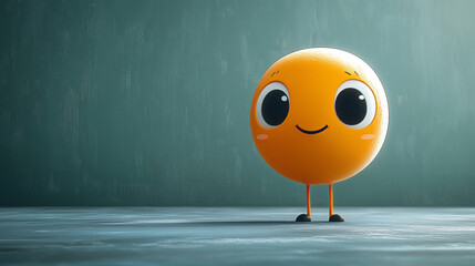 Whimsical Character Design with Simple Shapes and Friendly Expression