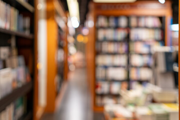 Peaceful Atmosphere of a Cozy Bookstore with Shelves of Books