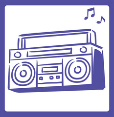 ヒップ・ホップダンスを踊る人。ベクターイラスト素材。