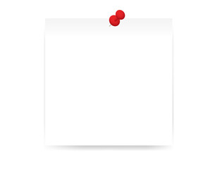 Blank white memo notepad paper with shadow