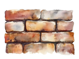 gently painted watercolor brick wall with soft warm colors, showcasing rustic and artistic texture that adds charm to any design