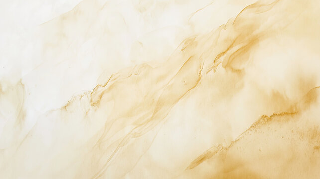 Watercolor abstract beige texture.painting background on white paper background. Dry and wet brush stroke effects