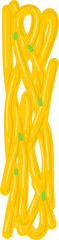 Spaghetti Noodle Letter Alphabet Vector Element I